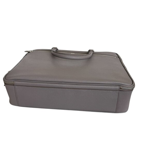 Bally Plinye Grey Saffiano Leather Palladio hardware computer briefcase 6306297 - Picture 12 of 15